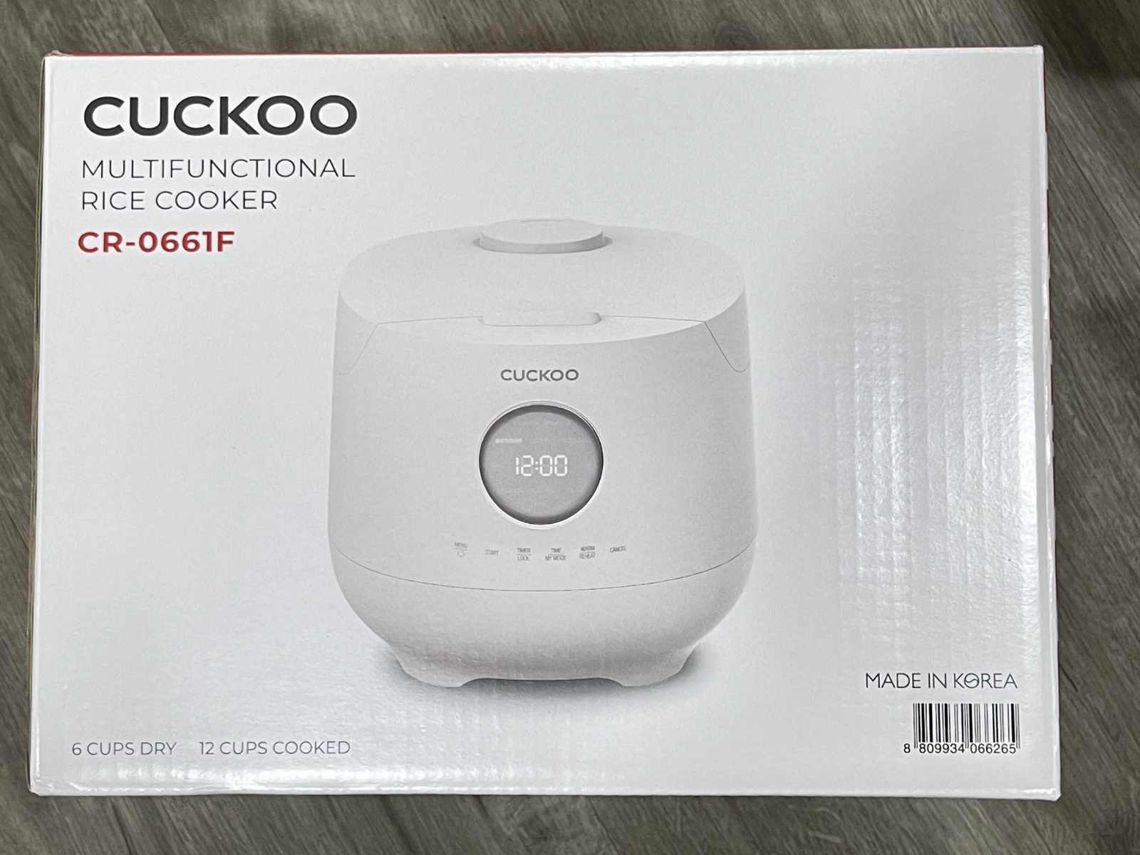 CUCKOO CR-0641F 6-Cup Micom Rice Cooker & Warmer 12-Cup Cooked Capacity New
