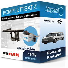 Für Renault Kangoo 08- AUTO HAK Anhängerkupplung abnehmbar + 7polig E-Satz neu