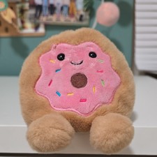 Aurora Palm Pals Pink Donut Plush Stuffed Animal Small, Ages 3 , 3-11 Years