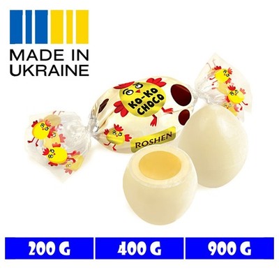 Roshen Ko-Ko Choco White Chocolate Candies Cream Filling. Ukrainian Sweets