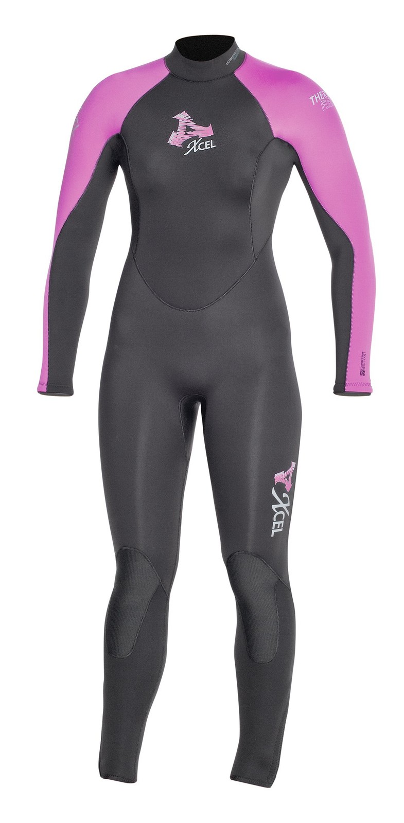 Xcel Women's Dive ThermoFlex 5/4mm Fullsuit (Black/Black/Orchid, 10)