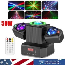 50W Laser RGBW LED Moving Head Light Disco Stage Lighting Beam DMX512 Party DJ