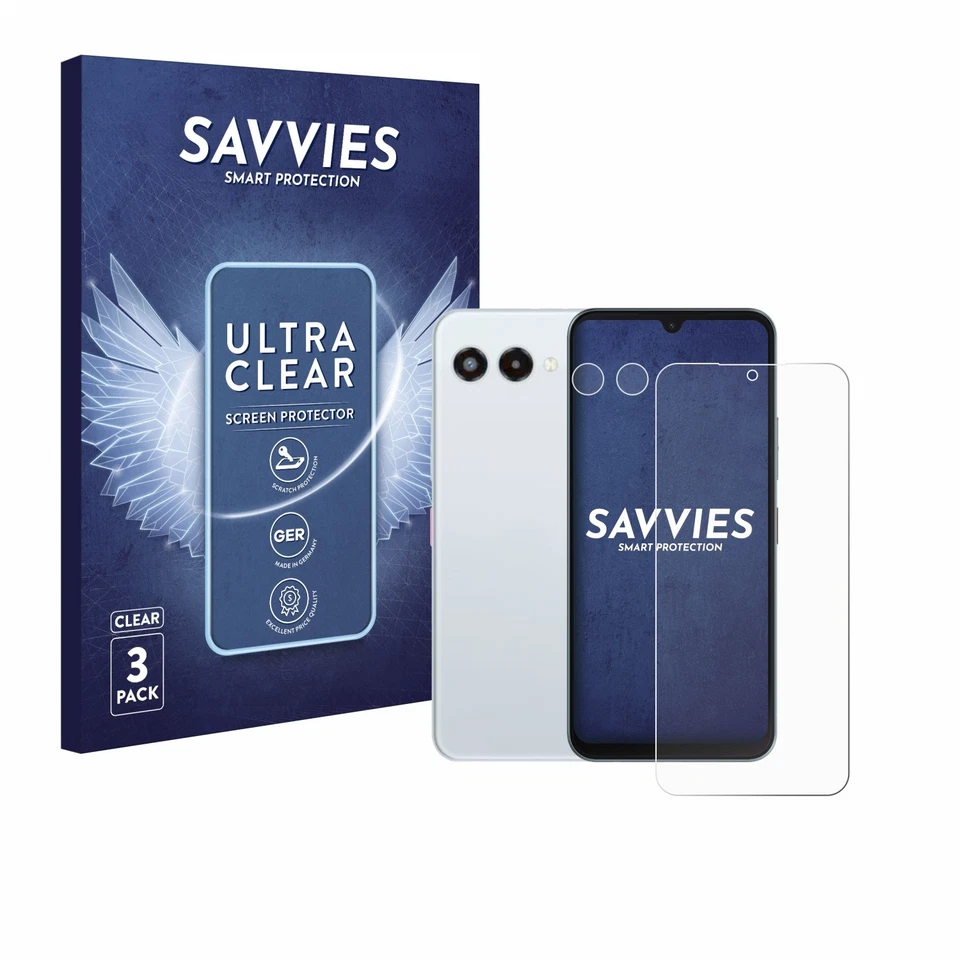 SAVVIES 6x Schutzfolie für Telekom T Phone 3 (Display+Kamera) Displayschutz klar