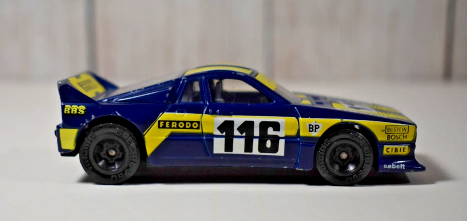 Coche fundido a presión Lancia Rally Pirelli #116 Matchbox Specials 1983 vintage escala 1:40 Foto 2 de 4