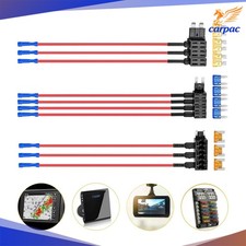 10x 12V Car Add-a-Circuit Fuse Adapter w/ Standard  Mini Tap Blade Fuse Holder