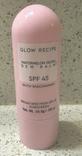 Glow Recipe Watermelon Glow Dew Balm Face Sunscreen Stick SPF 45 Niacinamide NEW