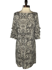 NEW GABBY SKYE Size 10 Shift Dress Black Whit...