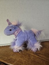 Purple, Pink,  White Plush Unicorn By Unipak 7 Inch