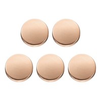 5 Stk. Runde KnöPfe 10Mm Flach FüR Kleidung Diy, Hellgold