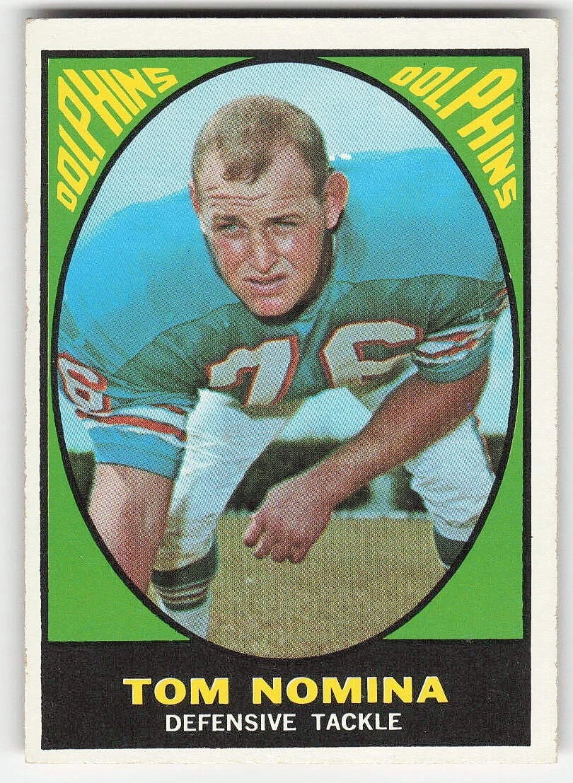 1967 Topps #86 Tom Nomina FOOTBALL Miami Dolphins