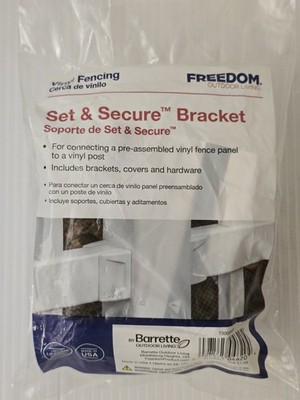 (LOT OF 20) Freedom Set & Secure Bracket 2-Pack For Vinyl Fencing