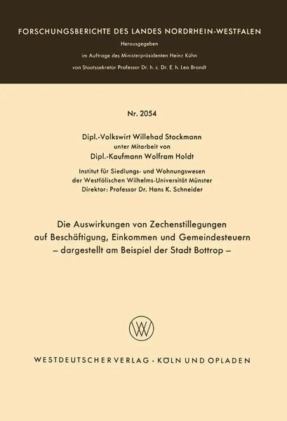 Die Auswirkungen Von Zechenstillegungen Auf BeschäFtigung, Einkommen Und...-image