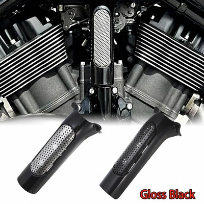 #ad Gloss Black Hose Cover Guard with Stainless Mesh for Motorcycle $81.69