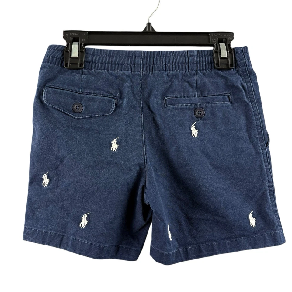 Polo Ralph Lauren Shorts Kids Size 6 Blue Embroidered Pony Chino Cotton - Image 2 of 4