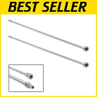 #ad 120 Inch Heavy Duty Stainless Steel Pressure Washer Wand 2 Pack Extension $55.79