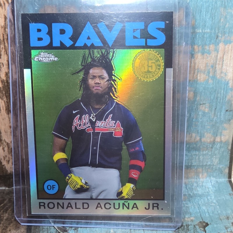 2021 Topps Chrome - 1986 Topps Baseball Ronald Acuña Jr. #86BC-3 Atlanta Braves 