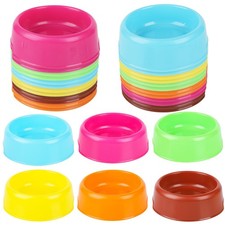 18 Pcs Pet Plastic Bowls Reusable Dog Cat Feeding Water Dishes for Party Favors