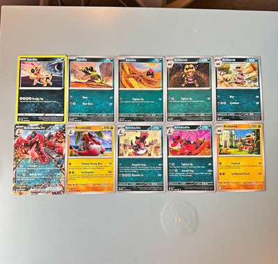 Sandile, Krokorok, Krookodile EX Pokemon TCG Lot 10 ENG Holo/Nonholo Dark Type