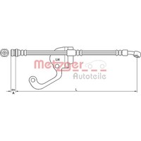 Metzger 4116229 Bremsschlauch FüR Hyundai Terracan HP