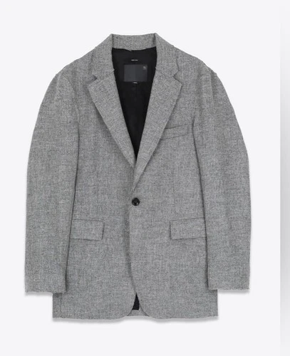 $1695 Brand New R13 Oversized Ragged Blazer Grey Small image 2