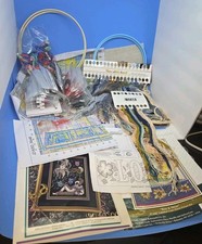 Lot Of Embroidery Floss Embroidery Hoops Cros...