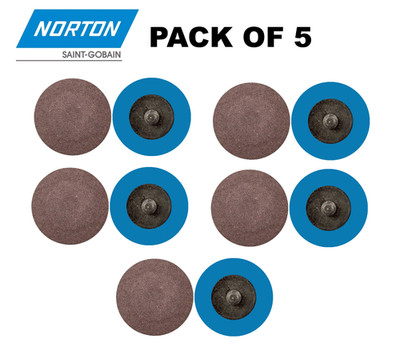 Norton 3'' Gemini TR (Typelll) Quick-Change Sanding Disc 50 Grit (PACK OF 5)