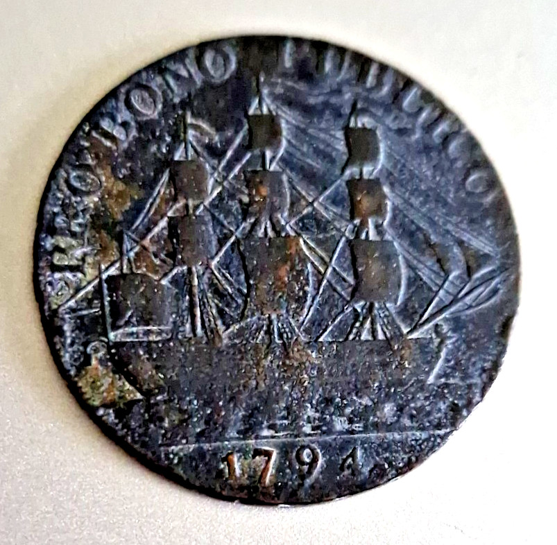 Rare Antique Gosport Promissory Halfpenny Copper Conder Token 1794