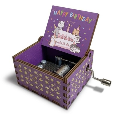 Heartwarming Birthday Gifts,Colorful Hand Crank Wood Music Boxes,Visible And ...