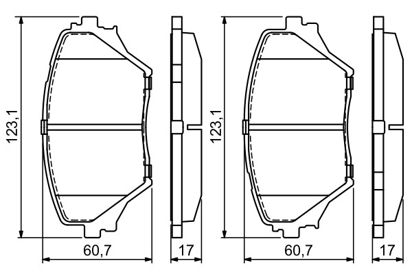 1X Bosch 0 986 424 719 Bremsbelagsatz Scheibenbremse FüR Toyota-image