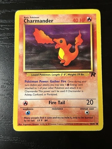 Pokémon TCG Charmander 50/82 Team Rocket WotC 2000