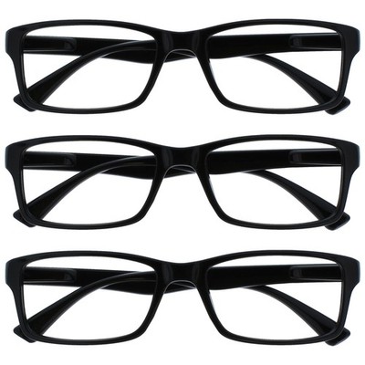 PEP Lesebrille für Damen und Herren  3er Pack  Große Rechteckige Brille  Komf...