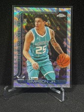 2025-26 TOPPS CHROME BASKETBALL BASE WAVE REFRACTOR K.J. SIMPSON JR. HORNETS #45