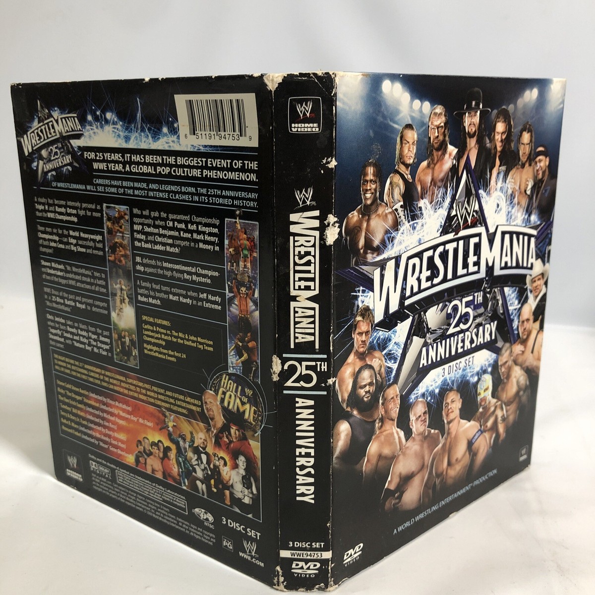 WWE Wrestlemania XXV 25 25th Anniversary 3-Disc DVD Set Edge WWE Wrestlemania XXV 25 25th Anniversary 3-Disc DVD Set Edge