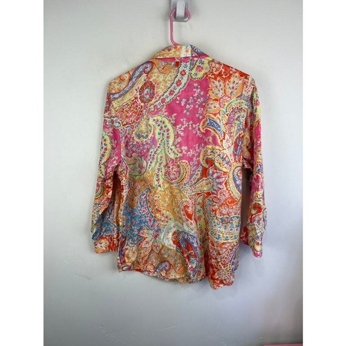 Lauren Ralph Lauren multicolore floreale manica lunga abbottonata donna taglia xl - Foto 5 di 6