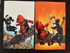 Pooh Vs Willie Virgin set NYCC 2024 set of 2 comics Marat Mychaels to 15 comic cover