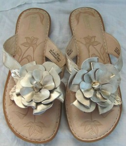 born metallic sandals