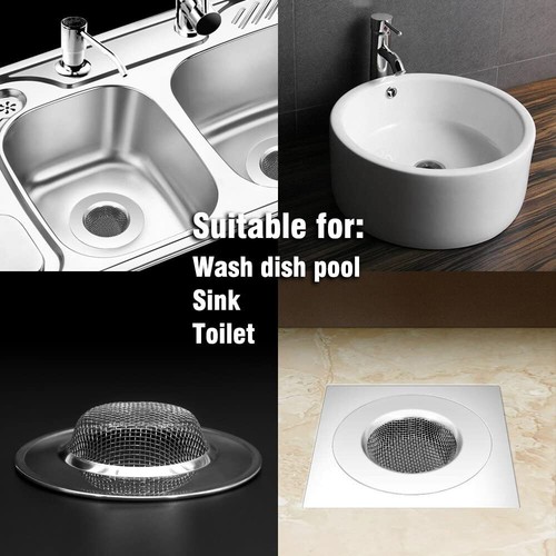 4 pack Stainless steel sink filter screen sewer anti-clogging floor drain - Picture 4 of 7