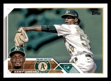2023 Topps  #164 Dany Jimenez Oakland Athletics