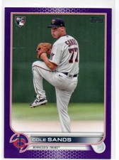 2022 Topps Update MEIJER PURPLE #US208 Cole Sands MINNESOTA TWINS RC 47