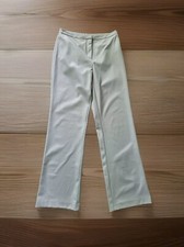 Vtg New W/ Tag Express Ivory Shimmer Embossed Leather Look Dress Pants Sz 10