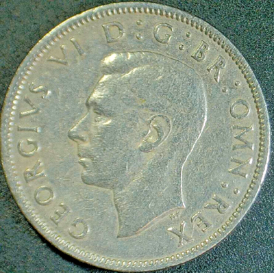 WORLD COIN SALE--U.K. 1947 2 SHILLINGS COPPER-NICKEL COMPOSITION