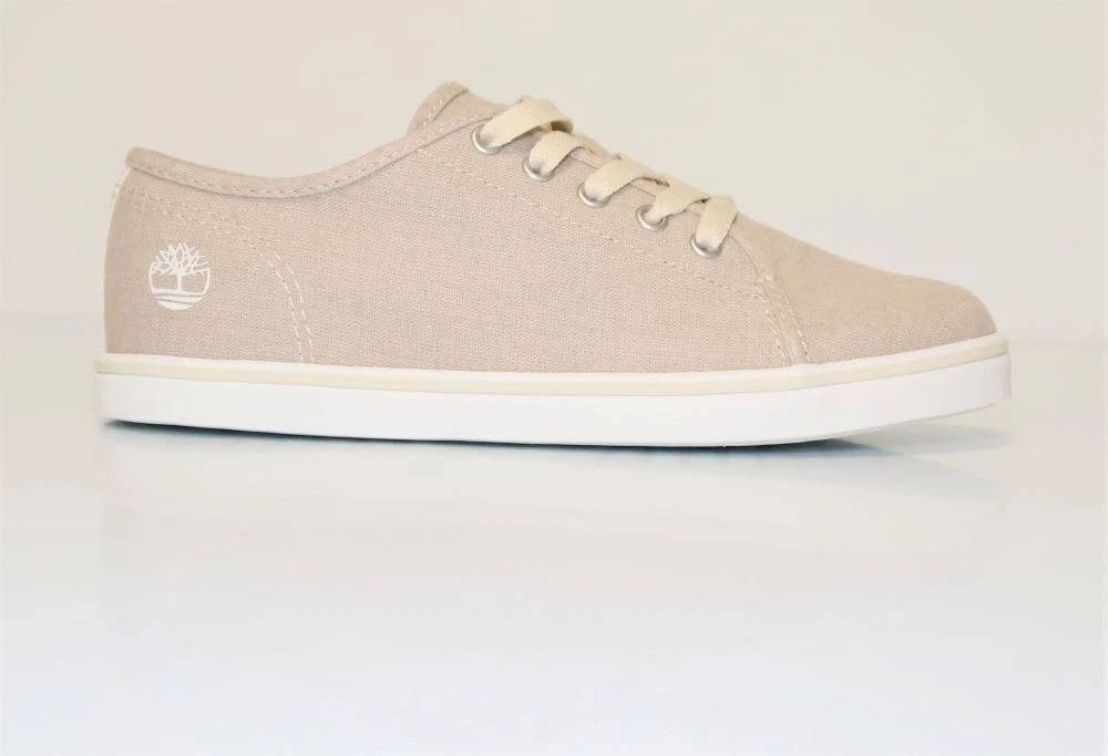 Timberland scarpe basse donna dause Oxford beige tela naturale 36 EU