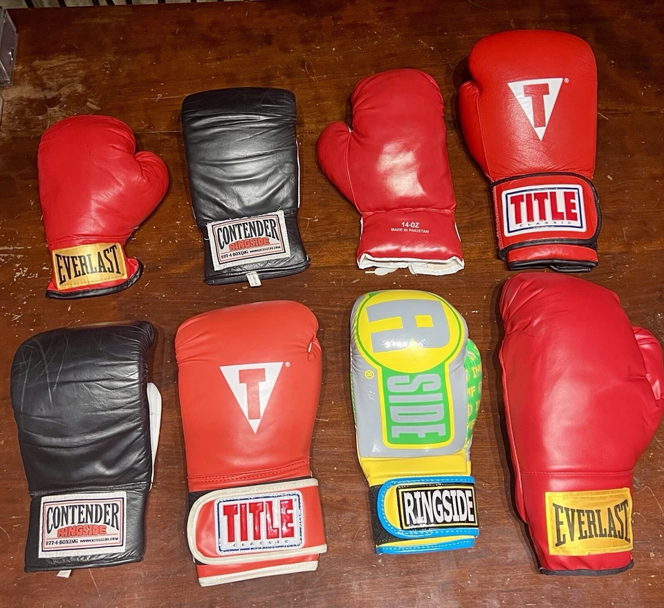 LOT OF 8 VINTAGE BOXING GLOVES - Mix Of Gloves Great For Signatures / Man Room! - Image 2 of 4