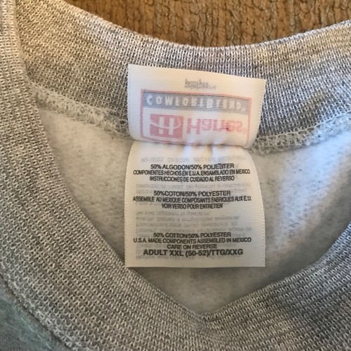Vintage World Trade Center Sweatshirt Men’s XXL God Bless America Gray VGC - Picture 8 of 9