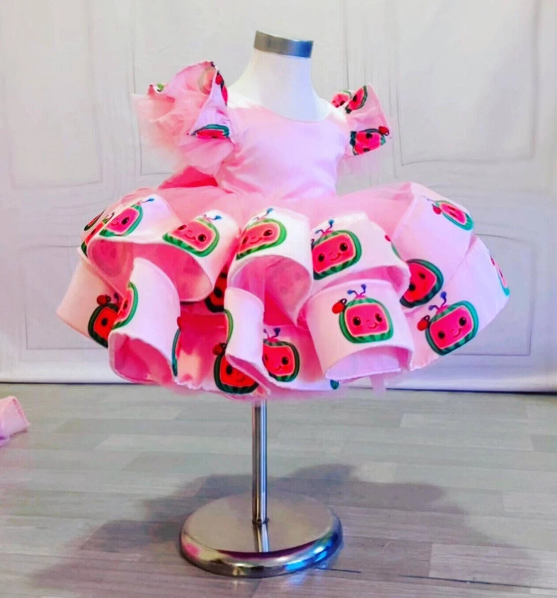 Melon dress,Melon birthday outfit, Melon birthday dress baby girl, Pink  dress