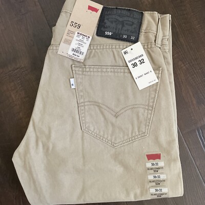 NEW Levi's Men's 559 Relaxed Straight Fit Jean CHINCHILLA 005590369 30X32