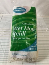 Homelife Wet Mop Refill With Spot Scrubber #0251 Cotton Blend Wet Mop #025