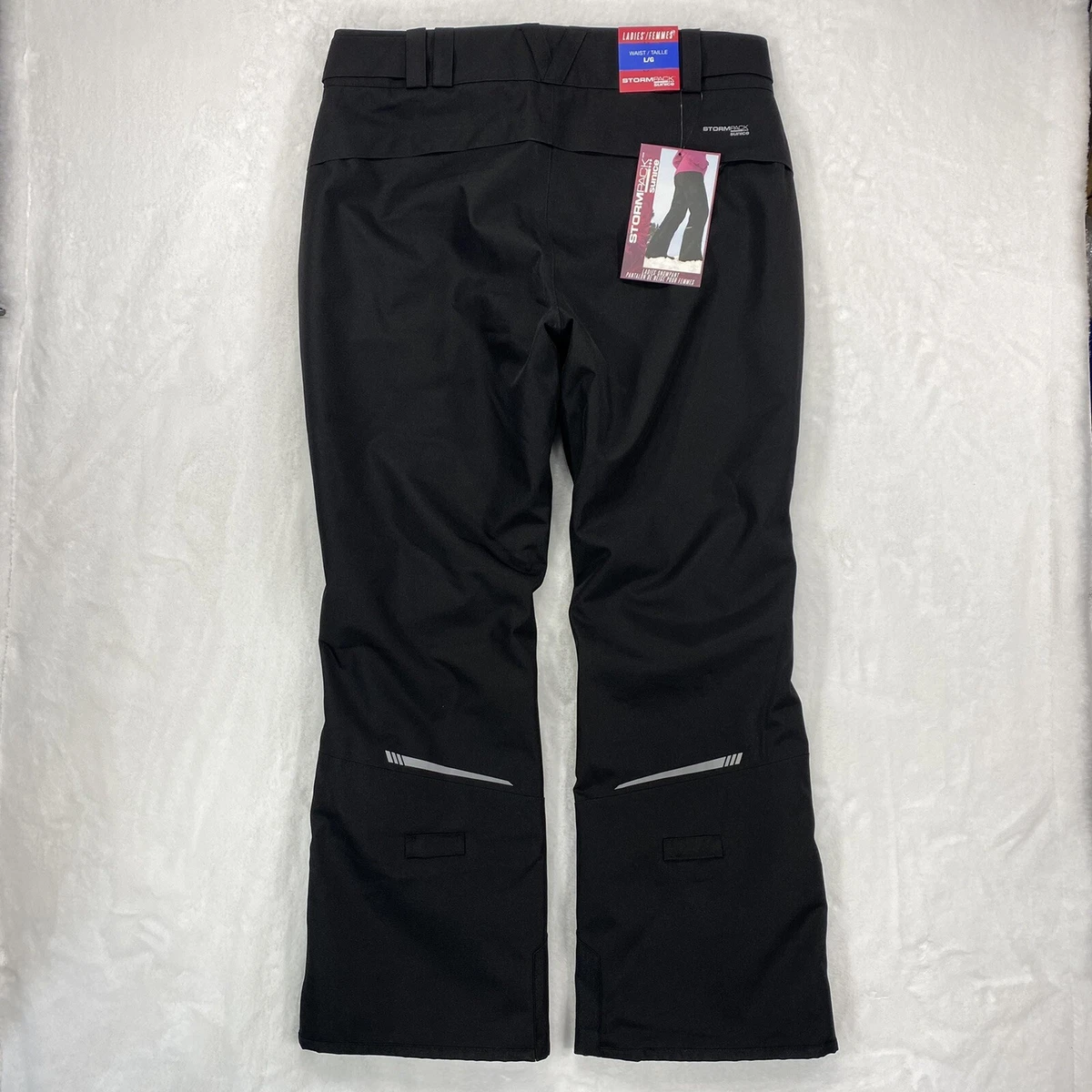 NWT Sunice Stormpack Womens Size Large x 32 Black Snow Ski Pants w Boot  Gaiters