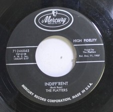 50'S 60'S 45 The Platters - Indiff Rent / Helpless On Mercury