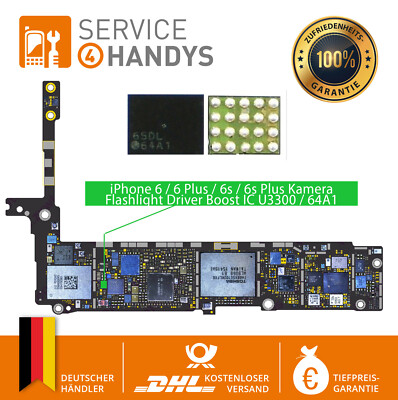 iPhone 6 / 6 Plus / 6S / 6S Plus Kamera Flashlight Driver Boost IC U3300 / 64A1
